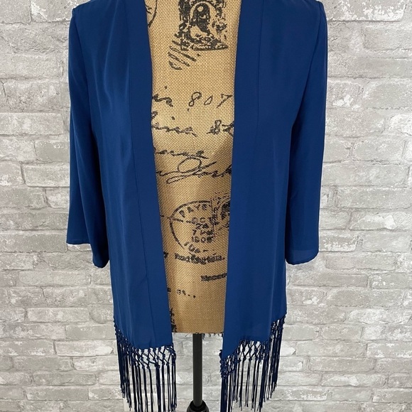 Nanette Lepore L’AMOUR Fringed Kimono - Picture 1 of 5